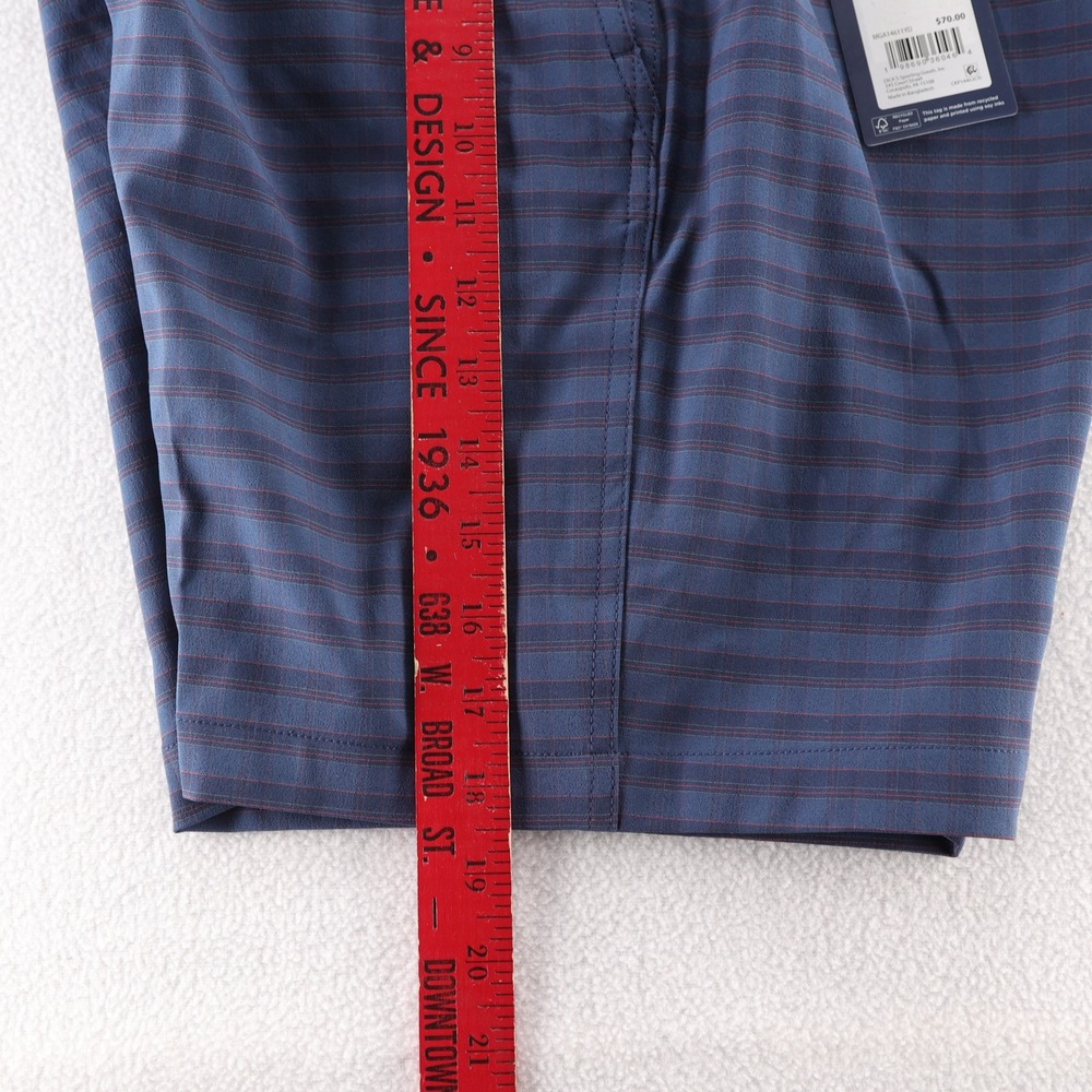 Walter Hagen Mens 34 Tartan Light Navy Pureflex Performance Golf Shorts - Picture 8 of 8